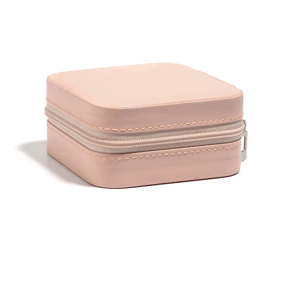 Portable Jewelry Storage Box Travel Organizer Jewelry Case Leather Storage Earrings Necklace Ring Jewelry Organizer Display