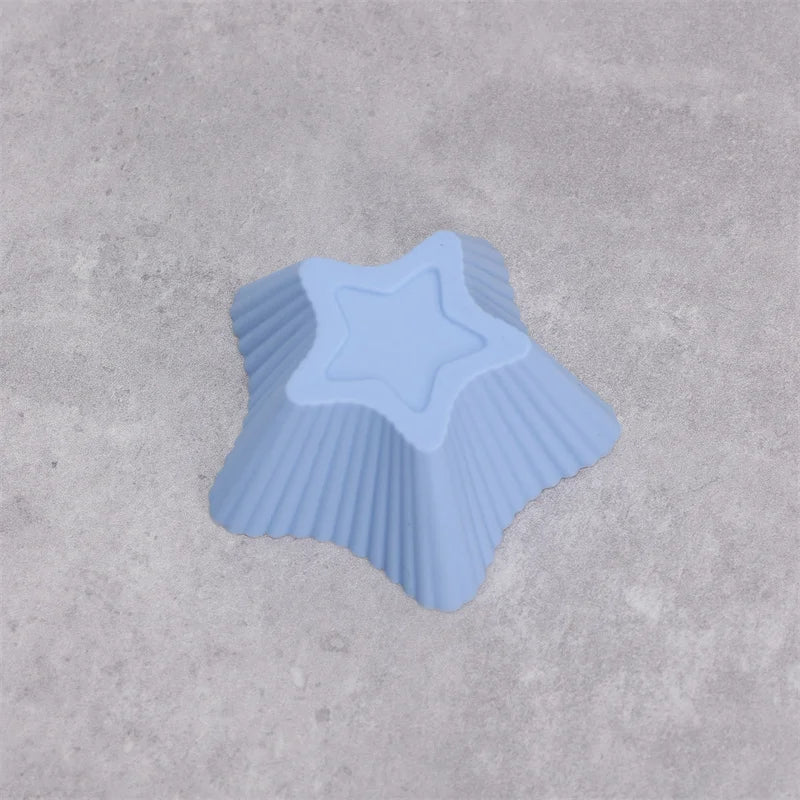 6 Pcs Silicone Cake Star Cupcake Cup Cake Tool Bakeware Baking Silicone Mold Cupcake And Muffin Cupcake For DIY Mini Cake Mould