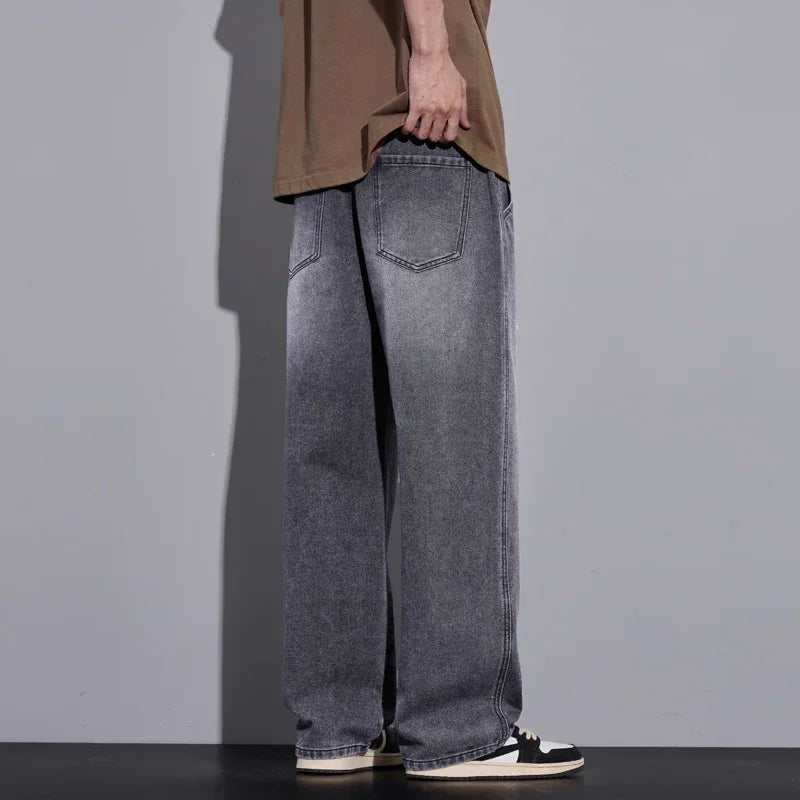 Men's Clothing Wide-leg Pants Baggy Jeans Streetwear Straight Fashion