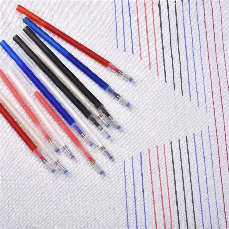 10-21pcs Heat Erasable Magic Marker Pen Fabric Pencil Temperature Disappearing Marker Pens Line Marking DIY Craft Sewing Parts