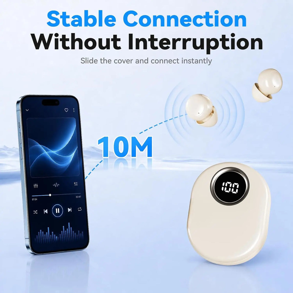 INSONIXN SK55 Mini Invisible Wireless Bluetooth Earbuds for Small