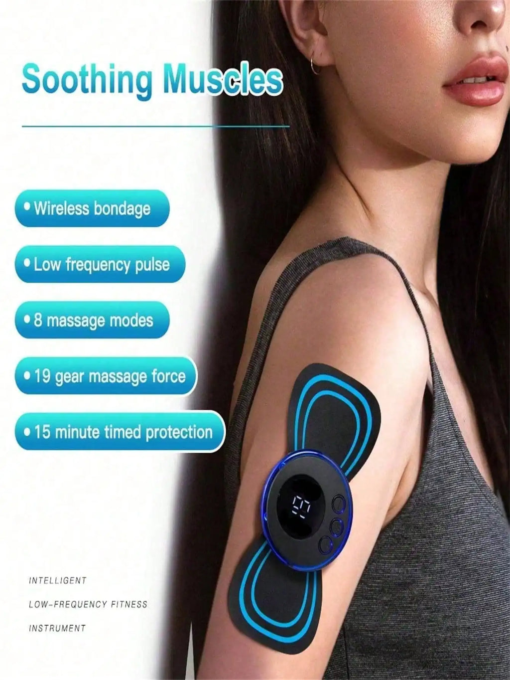 LCD Display EMS Neck Massage Electric Massager Cervical Neck