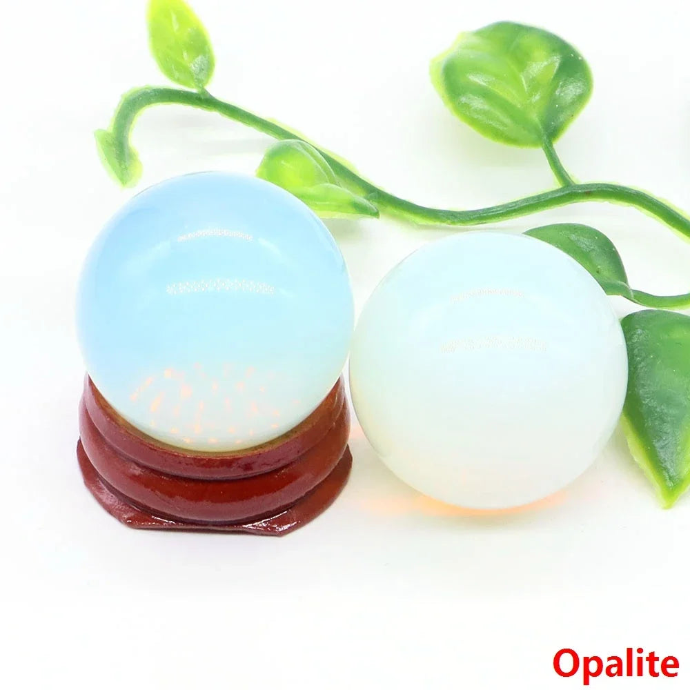30MM Crystal Ball Natural Reiki Healing Quartz Stone Globe Energy Gemstone Fengshui Sphere Wicca Chakra Massage Home Decor Gifts