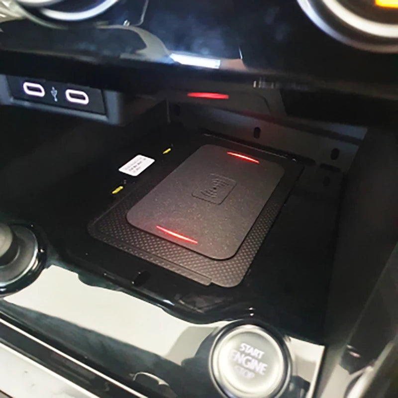 15W Car wireless charger fast phone charger charging pad panel charging holder for VW Jetta MK7 Teramont T-Roc T-Cross