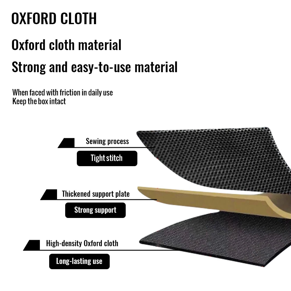 40L Foldable Portable Car Storage Box with Side Net