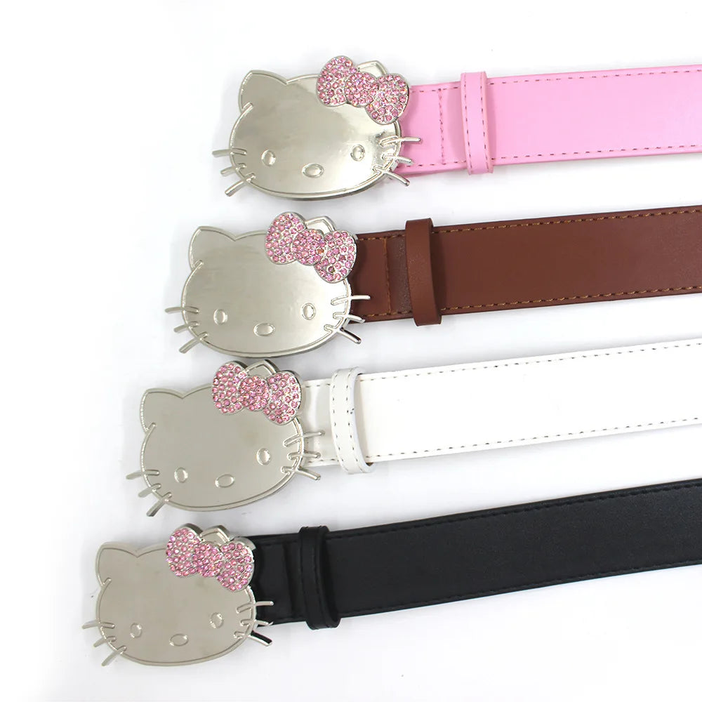 Korea Gothic Egirl Style Cat Metal Buckle Belt Men Women Y2K Belt