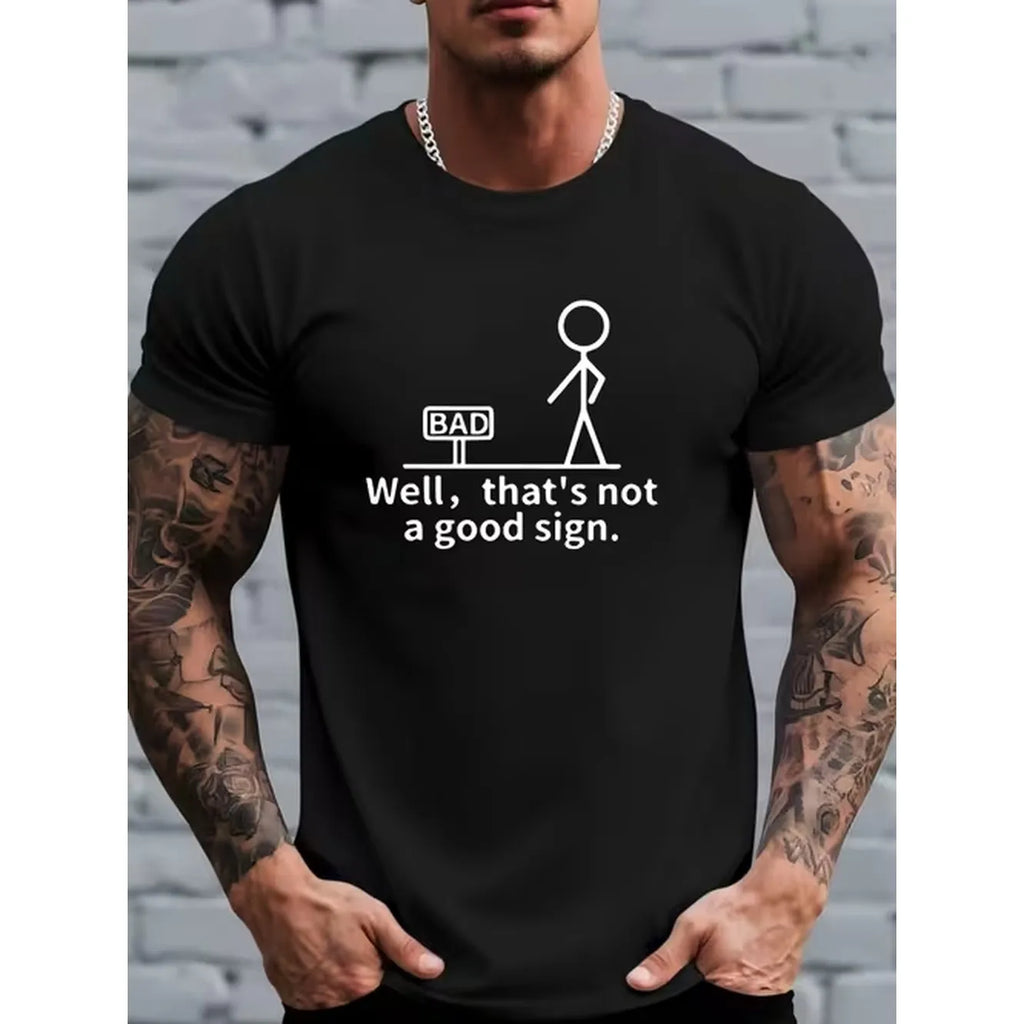 Mens Meme T Shirt Funny Black Humor Letter Print