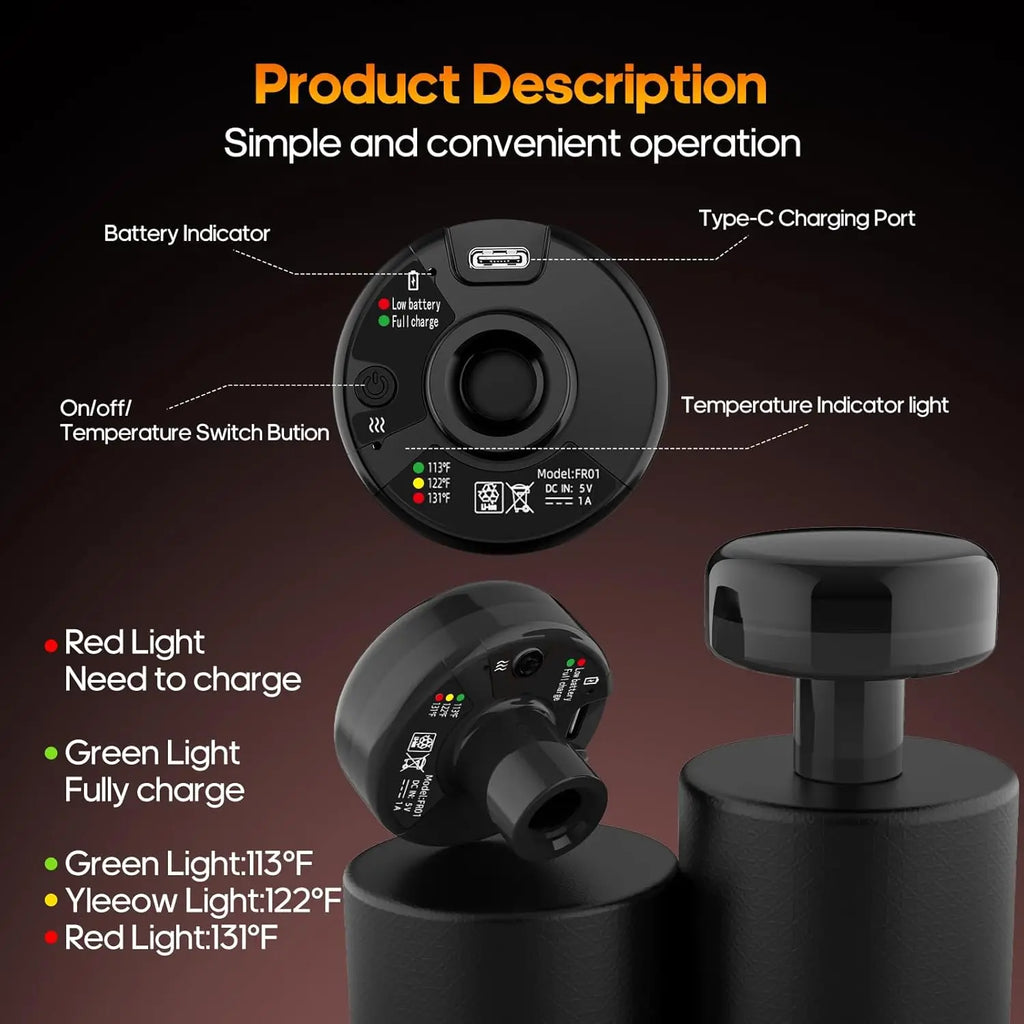 20-Speed Massage Gun with Heat and 7 Heads