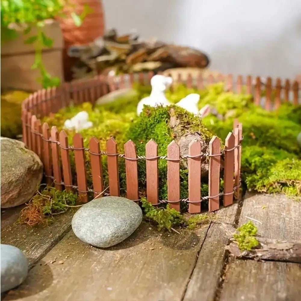 1PC Mini Wooden Fence Miniature Fence For Fairy Garden