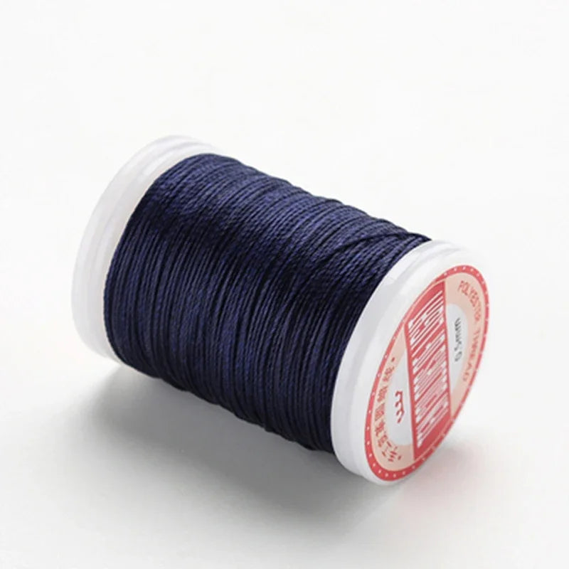 hilo elástico costura Waxed Thread Accessories Leather Craft Sewing Thread Round Waxed Thread Polyester Cord Wax Coated Strings