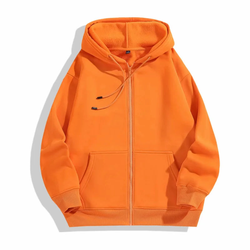 High Quality Velvet Zipper Hoodie Sweatshirt Custom Logo Embroidery Print Personalized Image Company Logo DIY 10 Color KAISING
