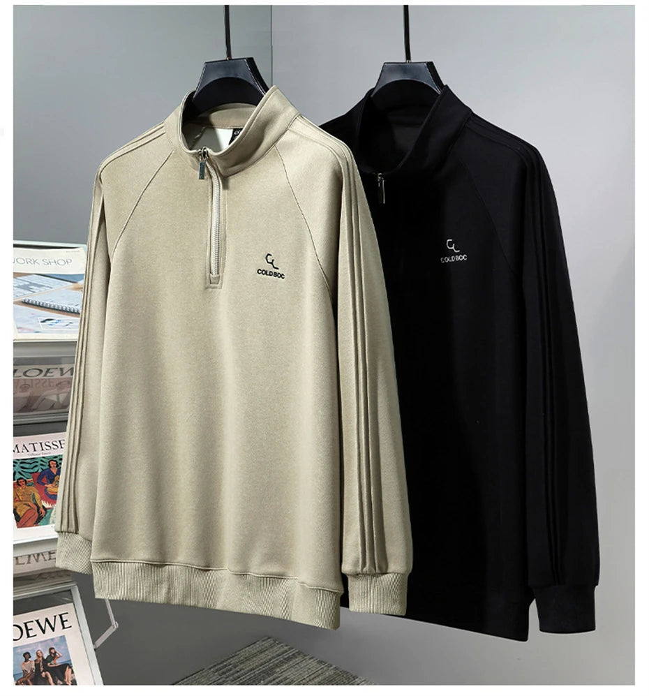 Harajuku Vintage Stand-up Collar Sweatshirts Men 12XL Plus Size Sweatshirt Spring Autumn Pullover Big Size 10XL