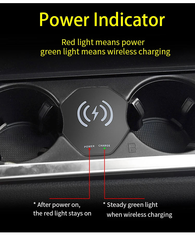 Wireless Charger For Audi A6 A7 S6 S7 C8  2019-2023 Cigarette Lighter Car Charger 15W Car Mobile Phone QI Fast Charging