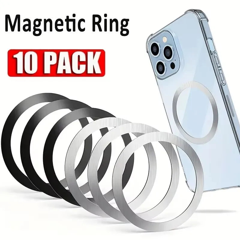 10pcs Universal Metal Sticker For Magnetic Metal Plate Ring Support Wireless Charger Metal Plate Iron Sheet For Car Phone Holder