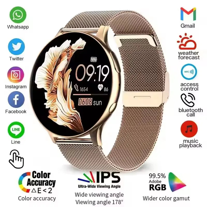 Smartwatch Women Watch 6 Health Monitoring Watch Waterproof Voice