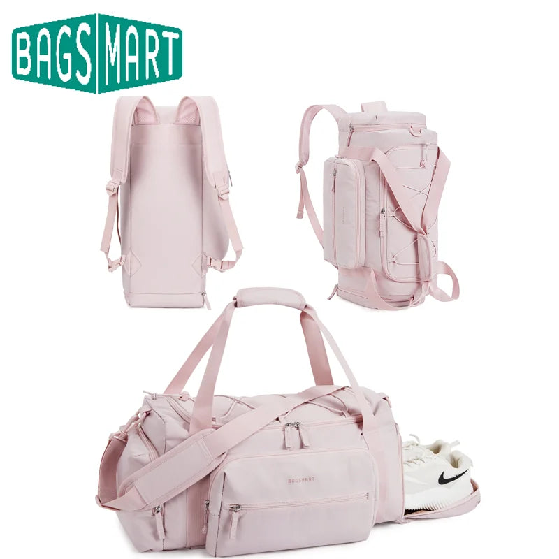 Bagsmart 4-IN-1 Duffle Bags for Women Lightweight Gym Bag