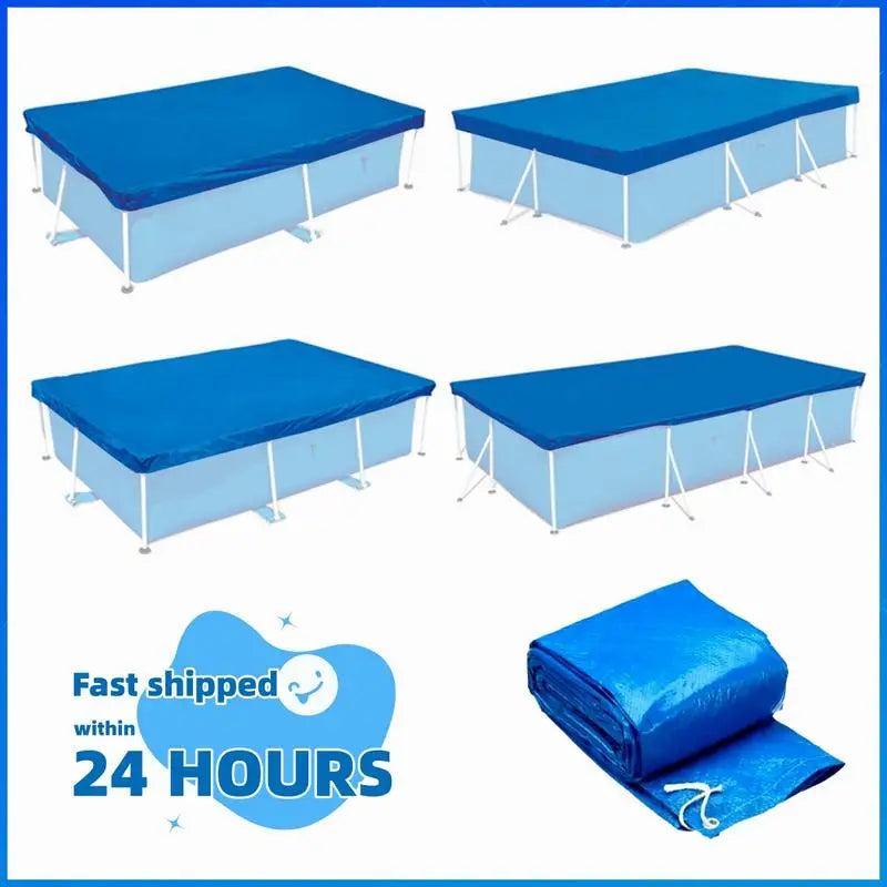 Swimming Pool Cover Rectangular Waterproof Dustproof Garden Outdoor Pool Tub Covers Bubble Film Blanket Accessories Pool Cover
