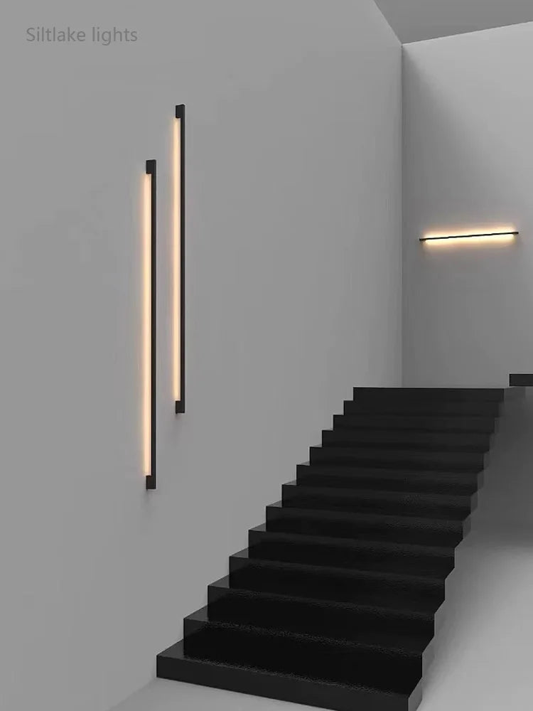Nordic Modern Long Wall Lamps LED Wall Mount Lamp Indoor Living Room Bedroom Background Wall Light Home Decorative Lamp 90V 240V