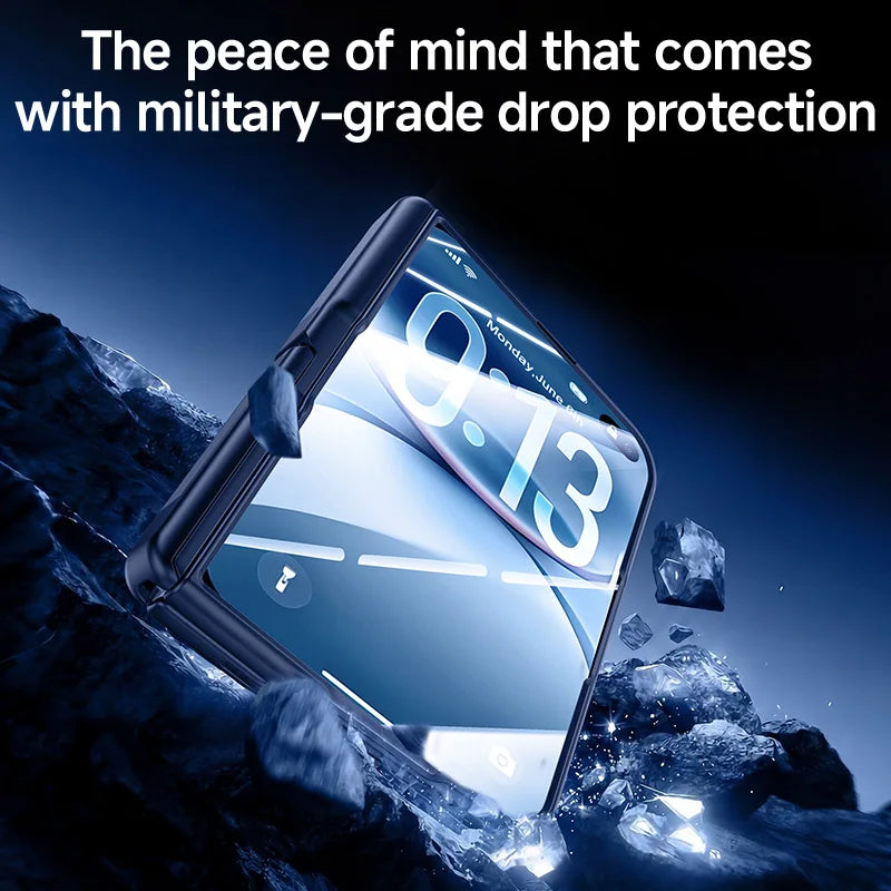 Fold Phone Cover Case With Screen Protector
