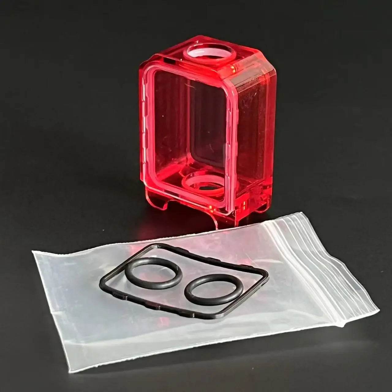 Colorful Aluminum/Acrylic 39mmx26mmx16.5mm Desk Organizer Box BORO with Glass Cover Billet Storage O Rings Holders Accessories