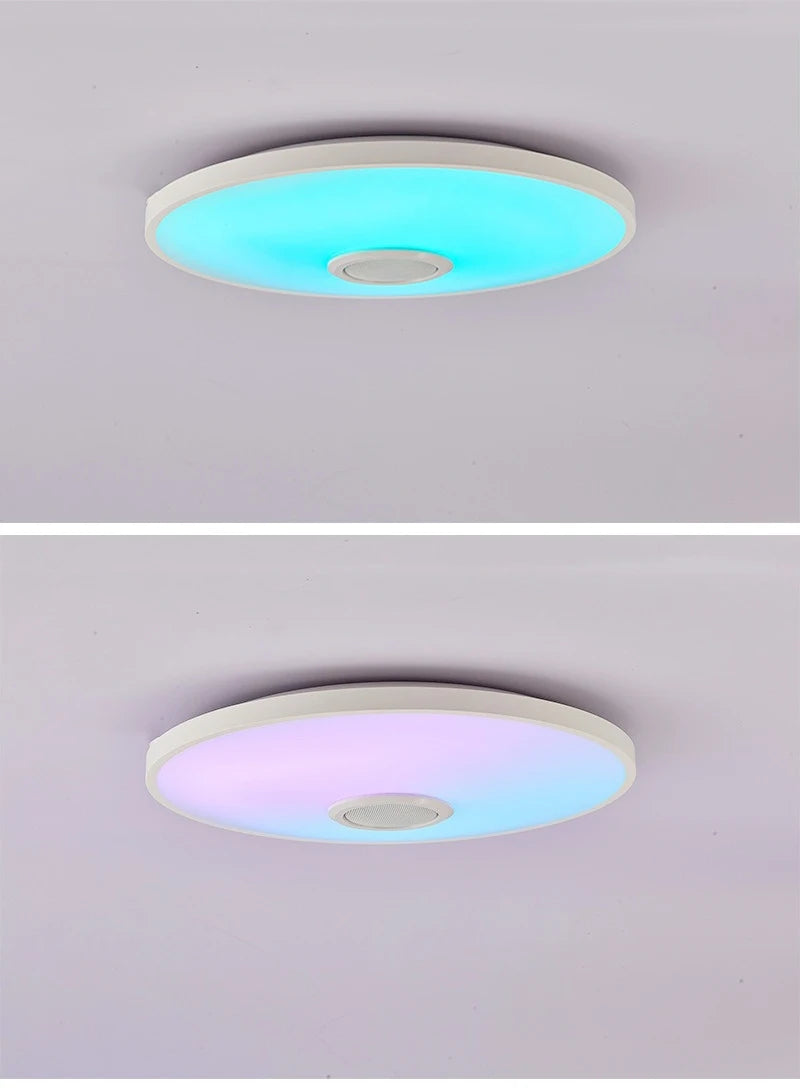 Tuya Smart Audio Ceiling Light APP Remote Control RGB Ambient Lamp Living Room Bedroom Home Decor LED Music Ceiling Lights