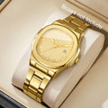 Luxury Men Business Watches Fashion Square Dial Stainless Steel