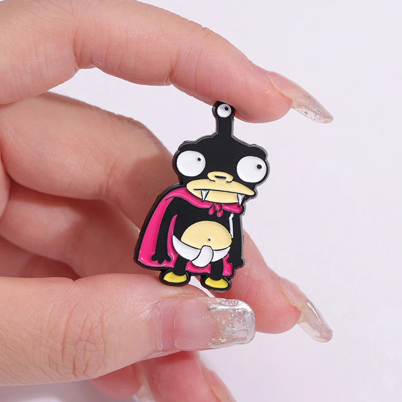 American Comedy Comics Enamel Pin Custom Adventures Pet Dog Brooches Lapel Badges Cartoon Animation Jewelry Gift For Fans Friend