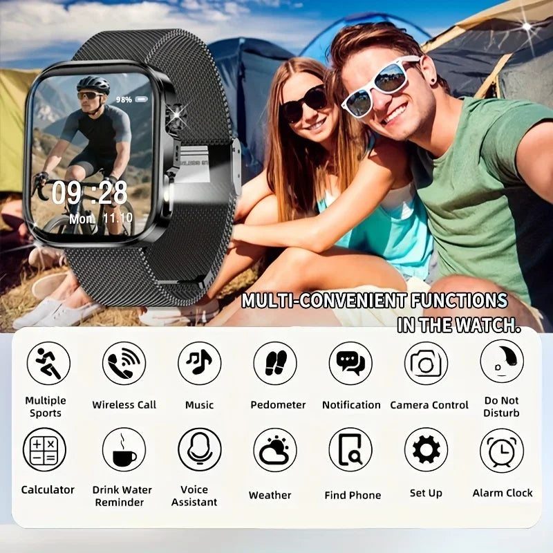HD Full-Touch Smartwatch for Men and Women - Wireless