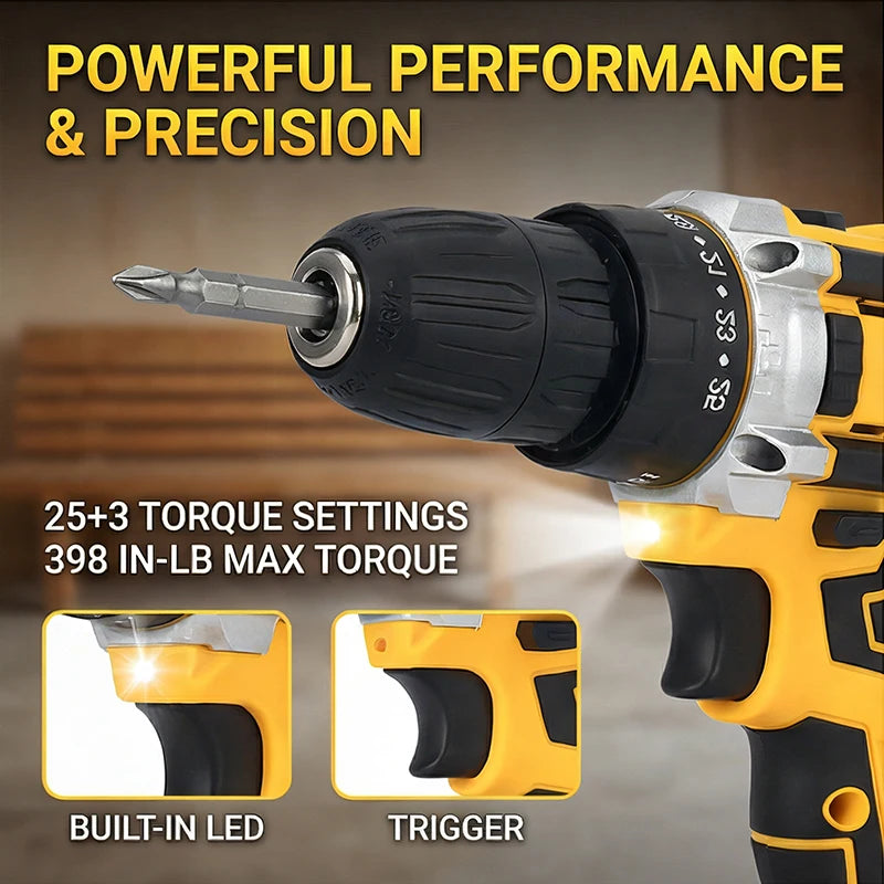 Cordless Electric Screwdriver and Drill Combo Kit