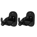 2PCS Curtain Rod Bracket Holder Self Adhesive Wall Mount fits Support Curtain Curtain Rod Curtain Rod Hooks for Bathroom Kitchen