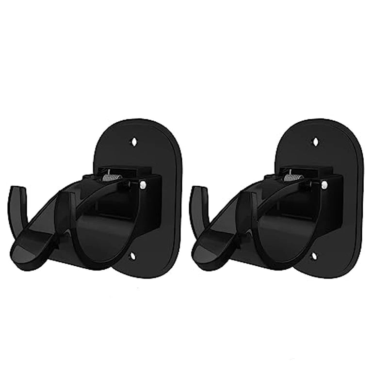 2PCS Curtain Rod Bracket Holder Self Adhesive Wall Mount fits Support Curtain Curtain Rod Curtain Rod Hooks for Bathroom Kitchen