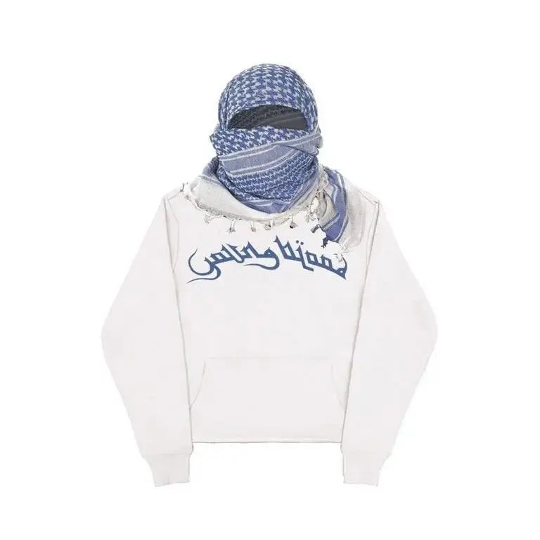 American Spring and Autumn New Pullover Hoodie Headband Design Trendy Fashion Personalized Street Sweatshirt 2025