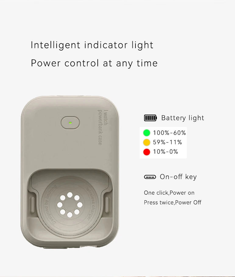 Portable Wireless Charger Power Bank For Apple Watch 10 46mm 40 41mm SE Ultra 2 iWatch 45mm 44mm 49mm Magnetic Charging Station