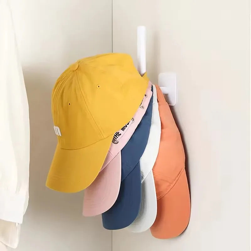 Hat Rack for Baseball Caps Adhesive Hat Hooks for Wall Cap Hanger Storage Cap Organizer No Drilling Hat Holder for Door Closet