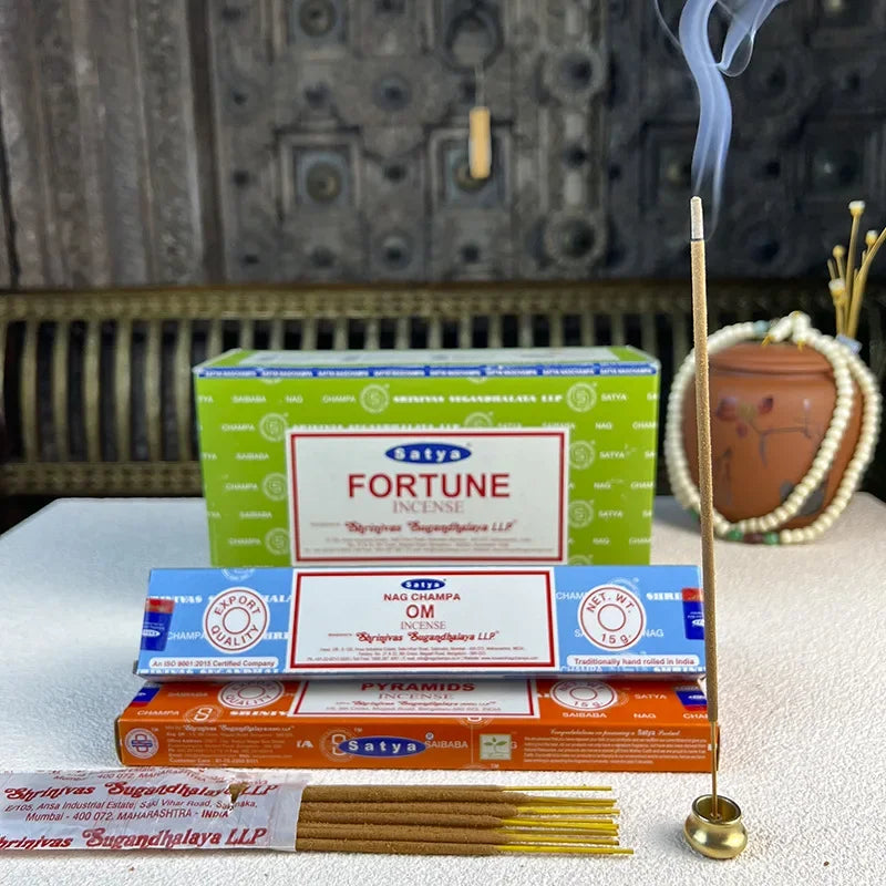 Satya Incense Sticks Handmade India White Sage Dragons Blood Natural Household Indoor Clean Air Incense Sticks NAG Champa