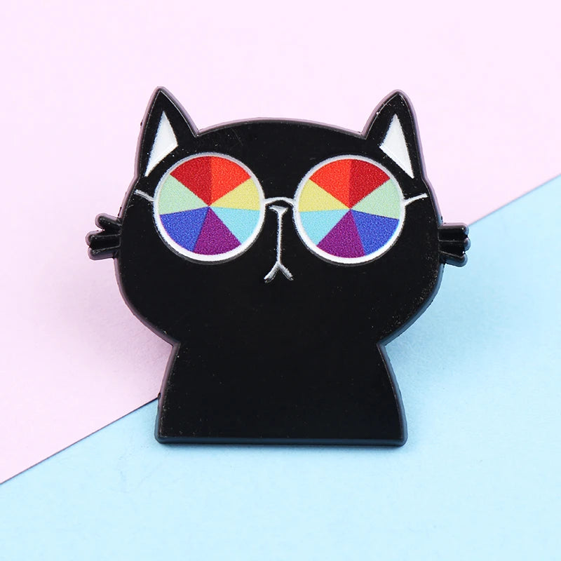 Cute Animal Series Enamel Brooch Alloy Pin Cartoon Kawaii Capybara Cat Dog Duck Pet Backpack Lapel Badge Jewelry Gift for Kids