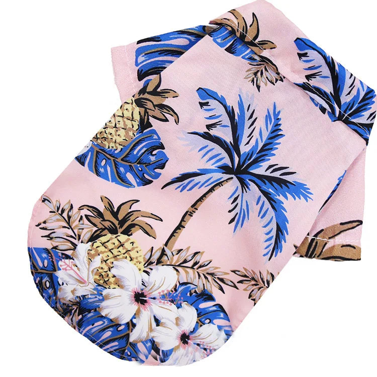 Hawaiian Style Pet Dog Clothe Summer SandBeach Dog Shirts