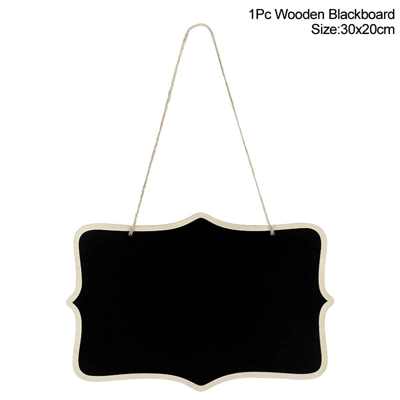 Rustic Wedding Wooden Blackboard Mr Mrs Bridal Shower Decoration Photobooth Birthday Party DIY Home Decor Sign Message Board