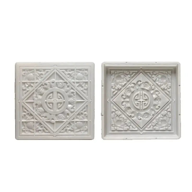 Step Stone Cement Mold Square Courtyard Paving Brick Step Stone Ceramic Tile Garden Lawn Floor Cement Brick Bluestone Model