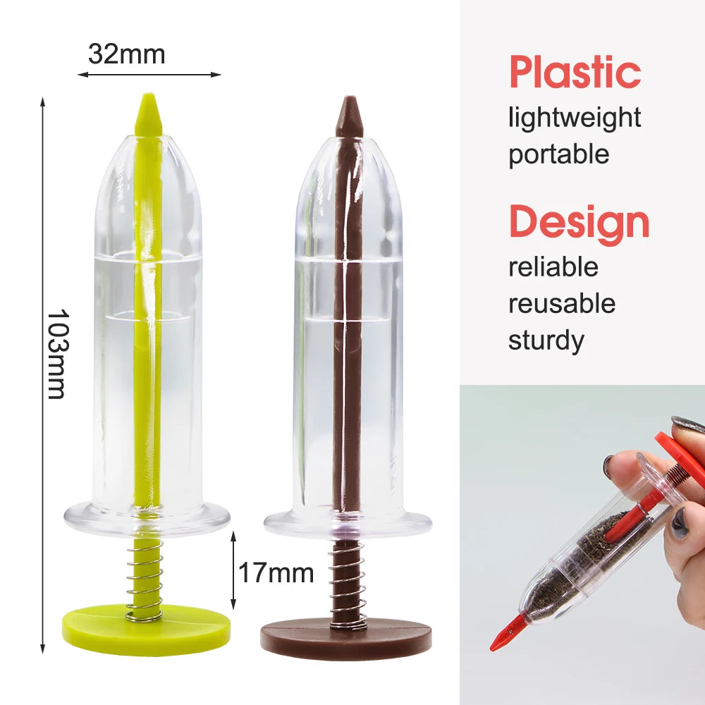Mini Sower Hand-held Garden Sowing Supplie Tool Spring Flower Gardening Vegetable Seeding Dispenser Syringe Seeder Light Compact