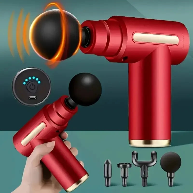 Muscle Relaxation Mini Massage Gun, Suitable For Full-Body And Arm And Back Massage. Mini And Compact, Portable, Type-C Charging, Handheld Electric Muscle Massager To Relax Muscles After Exercise And Fitness