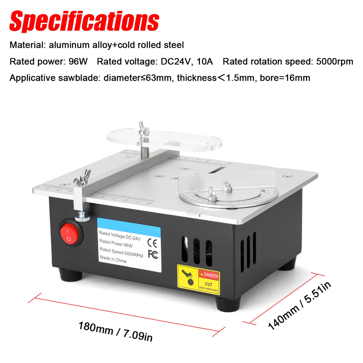 Mini Electric Table Saw 96W 5000RPM Bench Saw Small Household DIY