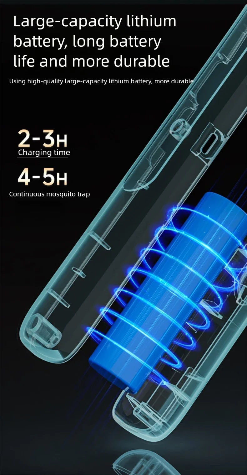 Rotating Head Electric Fly Swatter USB Rechargeable Mosquito Killer Multi Functional Electronic Flyswatter Trap Lamp for Flies