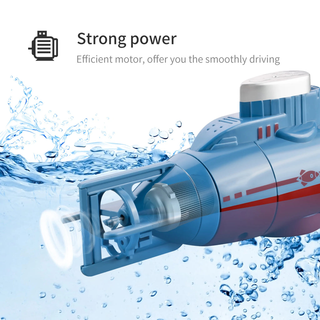 Mini RC Submarine 0.1m/s Speed Remote Control Boat Waterproof