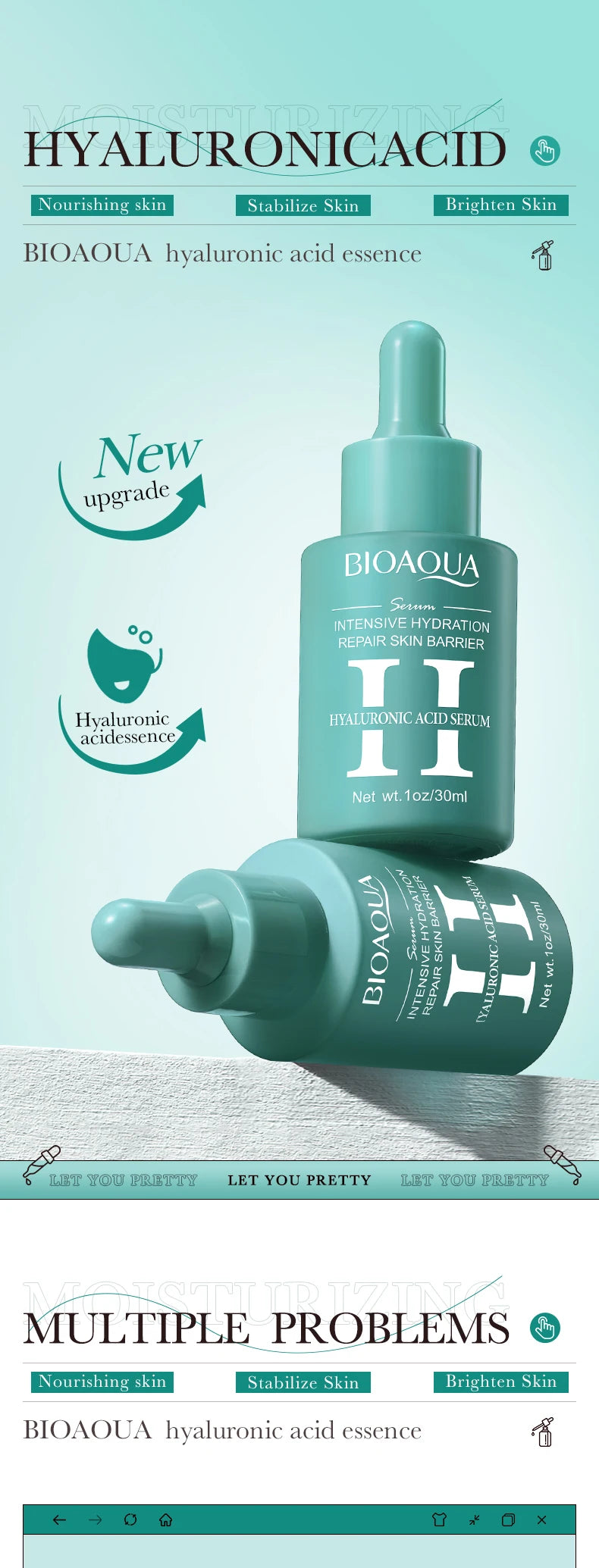 BIOAQUA Retinol Vitamin C Hyaluronic Acid Serum for Face Moisturizing Whitening Anti Wrinkles Facial Essence Face Skin Care
