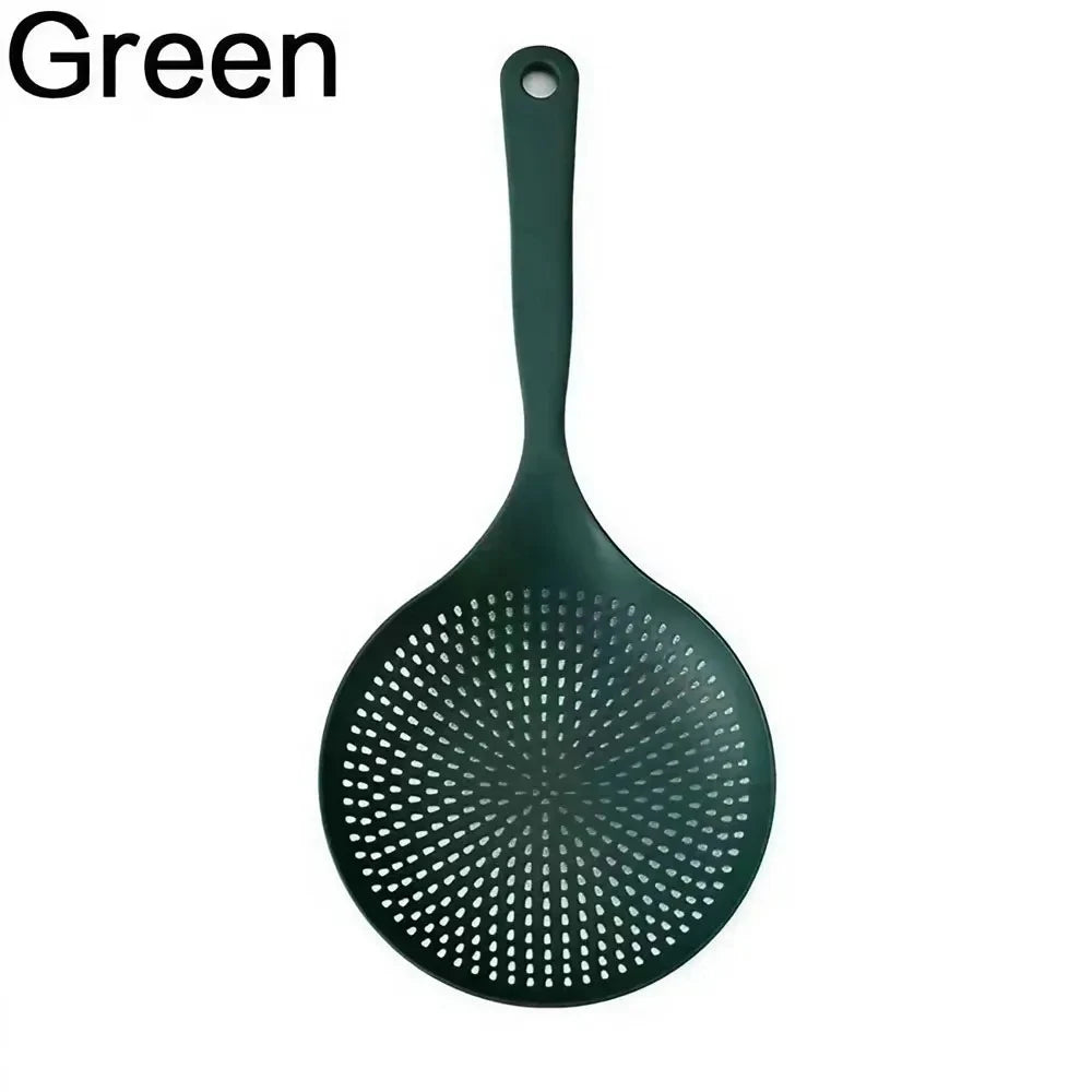 Large, Thickened, Long-handled Strainer Spoon for Draining Noodles and Dumplings in A Household Kitchen Kitchen Tools