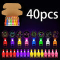 4/40PCS Halloween LED Finger Lights Neon Party Favors Glow in the Dark Rave Party Supplies Goodie Bag Stuffers Box Prizes