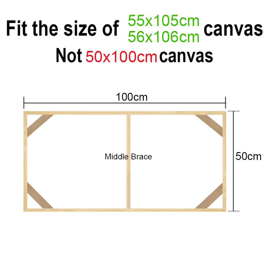45x95 50x100cm Canvas Frame Wooden Frames Wooden Photo Oil Painting Canvas Diamond Painting Frames Canvas Wood Wall Frame