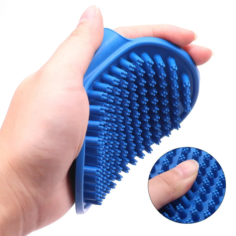 Silicone pet bathing brush