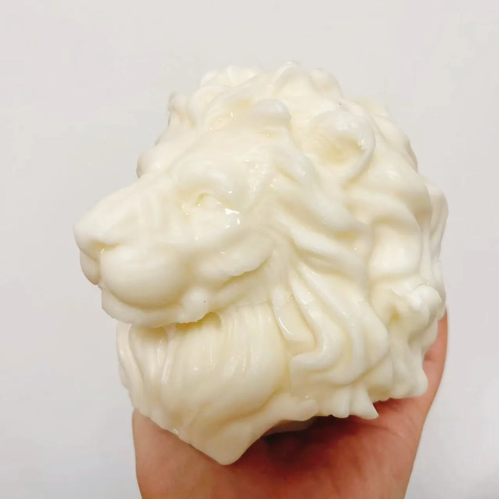 3D Lion candle silicone mold Lion head resin silicone mold Lion home decoration concrete gypsum cement silicone mold